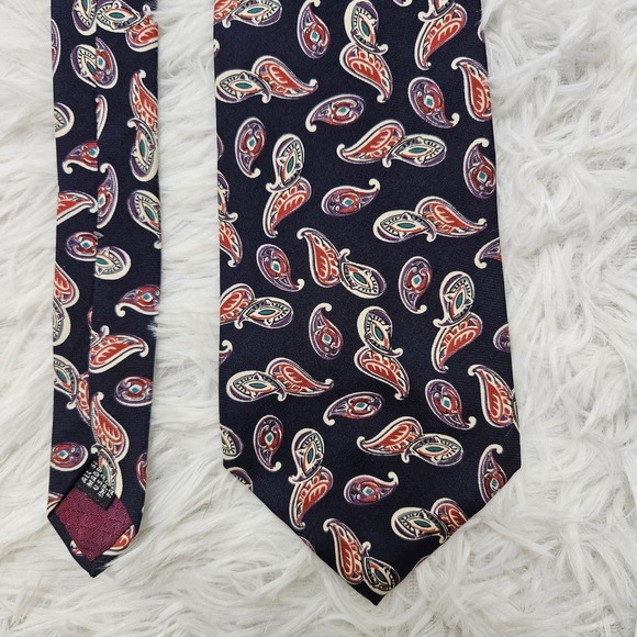 Christian Dior Men's‎ Paisley 100% Silk Neck Tie - Picture 1 of 6
